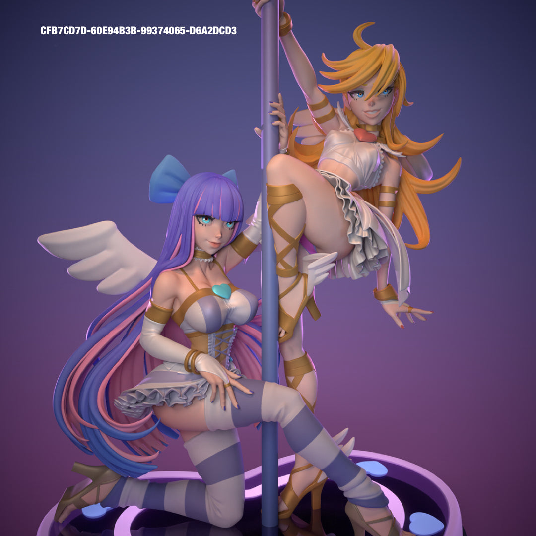 Panty and stocking - diNamuuu3D Fanart sculpture figurine