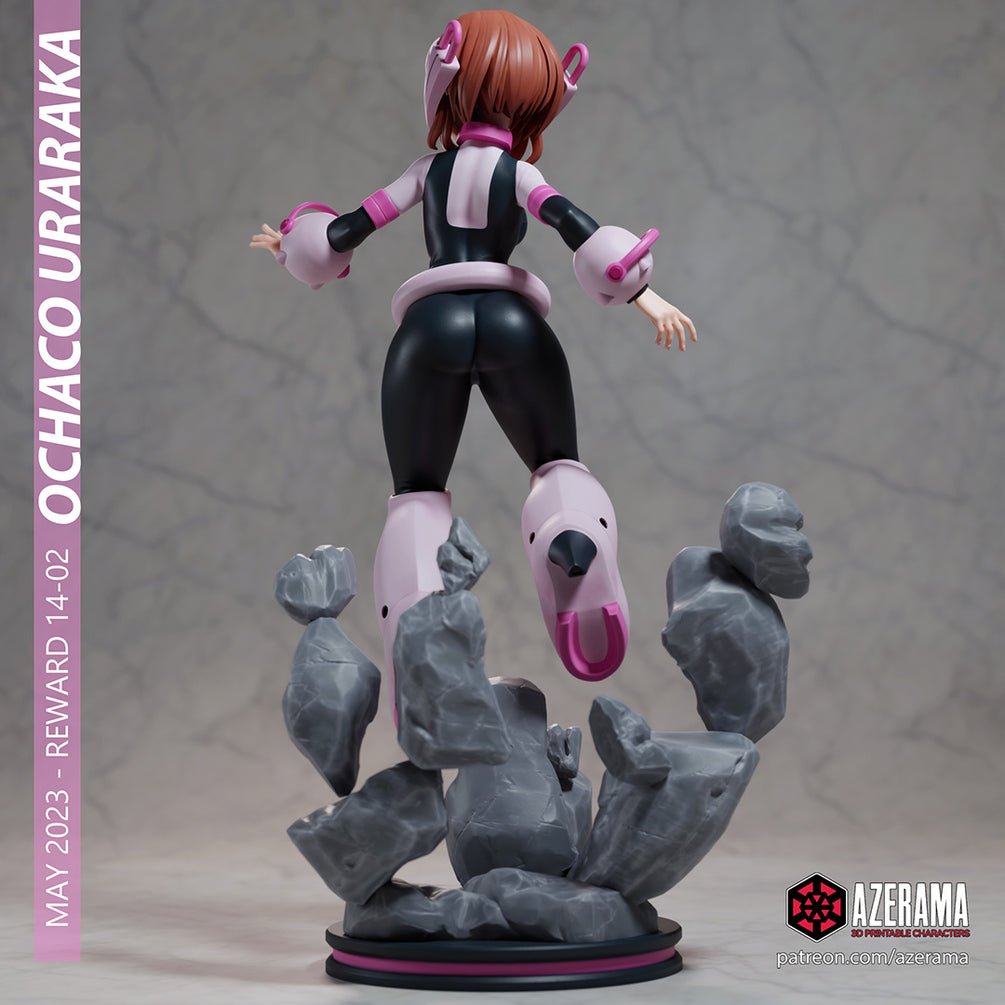 Ochaco Uraraka Figurine | 8-Inch SLA Resin Print | Fully Painted by Azerama | SFW & NSFW Versions