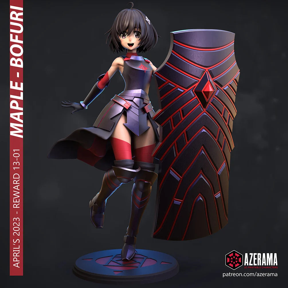 Maple Figurine | 8-Inch SLA Resin Print | Fully Painted by Azerama | SFW & NSFW Versions