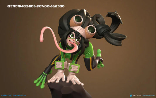 Tsuyu asui froppy - diNamuuu3D SFW Fanart figurine