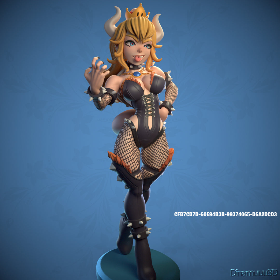 Bowsette - diNamuuu3D Fanart sculpture figurine