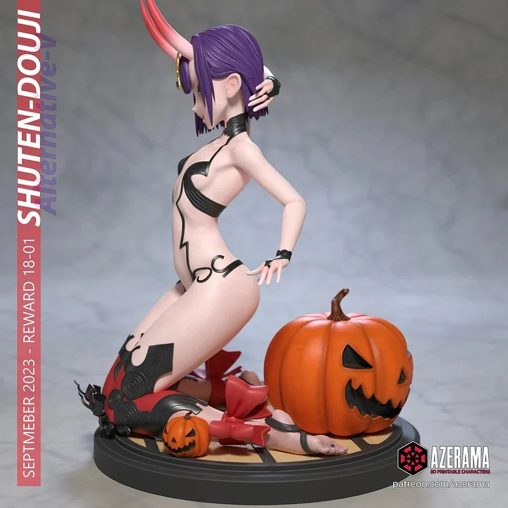 Shuten Douji Figurine | 8-Inch SLA Resin Print | Fully Painted by Azerama | SFW & NSFW Version