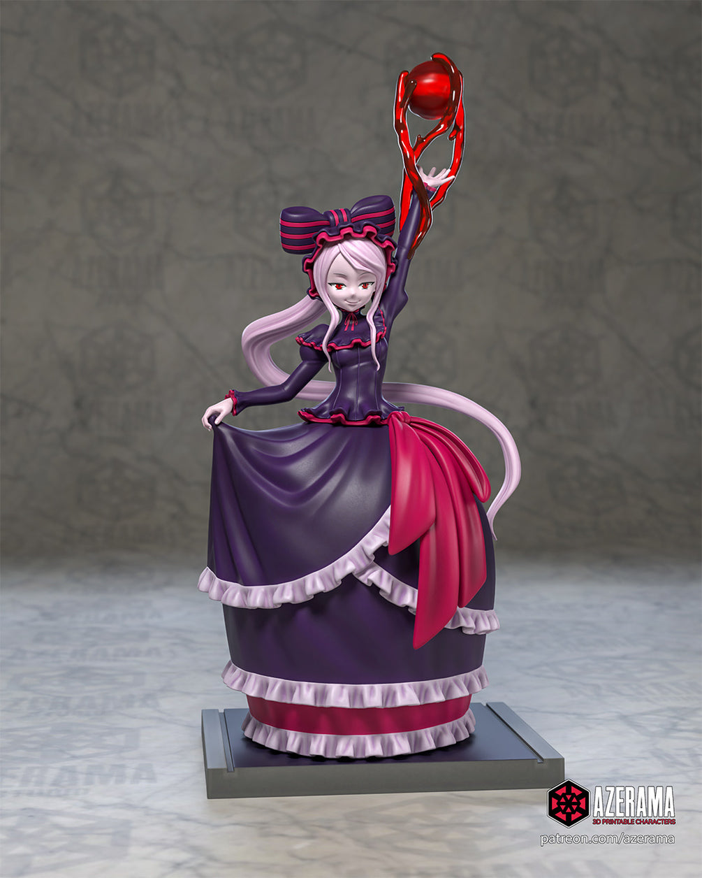 Shalltear Bloodfallen Figurine | 8-Inch SLA Resin Print | Fully Painted by Azerama | SFW & NSFW Versions