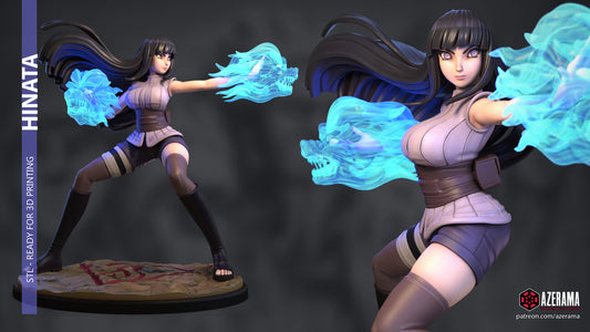 Hinata Figurine | 8-Inch SLA Resin Print | Fully Painted by Azerama | SFW & NSFW Versions