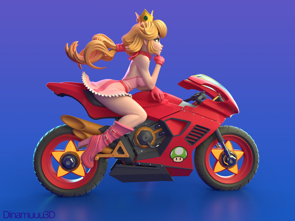 Princess peach - diNamuuu3D Fanart Sculpture figurine