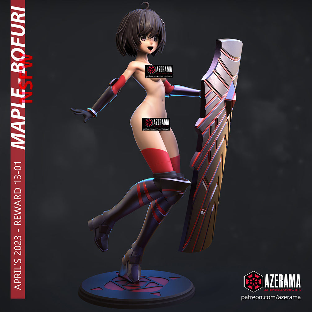 Maple Figurine | 8-Inch SLA Resin Print | Fully Painted by Azerama | SFW & NSFW Versions