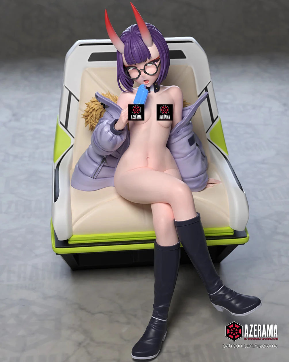 Shuten Douji Figurine | 8-Inch SLA Resin Print | Fully Painted by Azerama | SFW & NSFW Versions