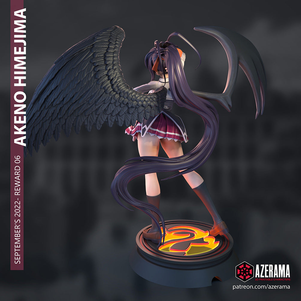 Akeno Himejima Figurine | 8-Inch SLA Resin Print | Fully Painted by Azerama | SFW & NSFW Versions