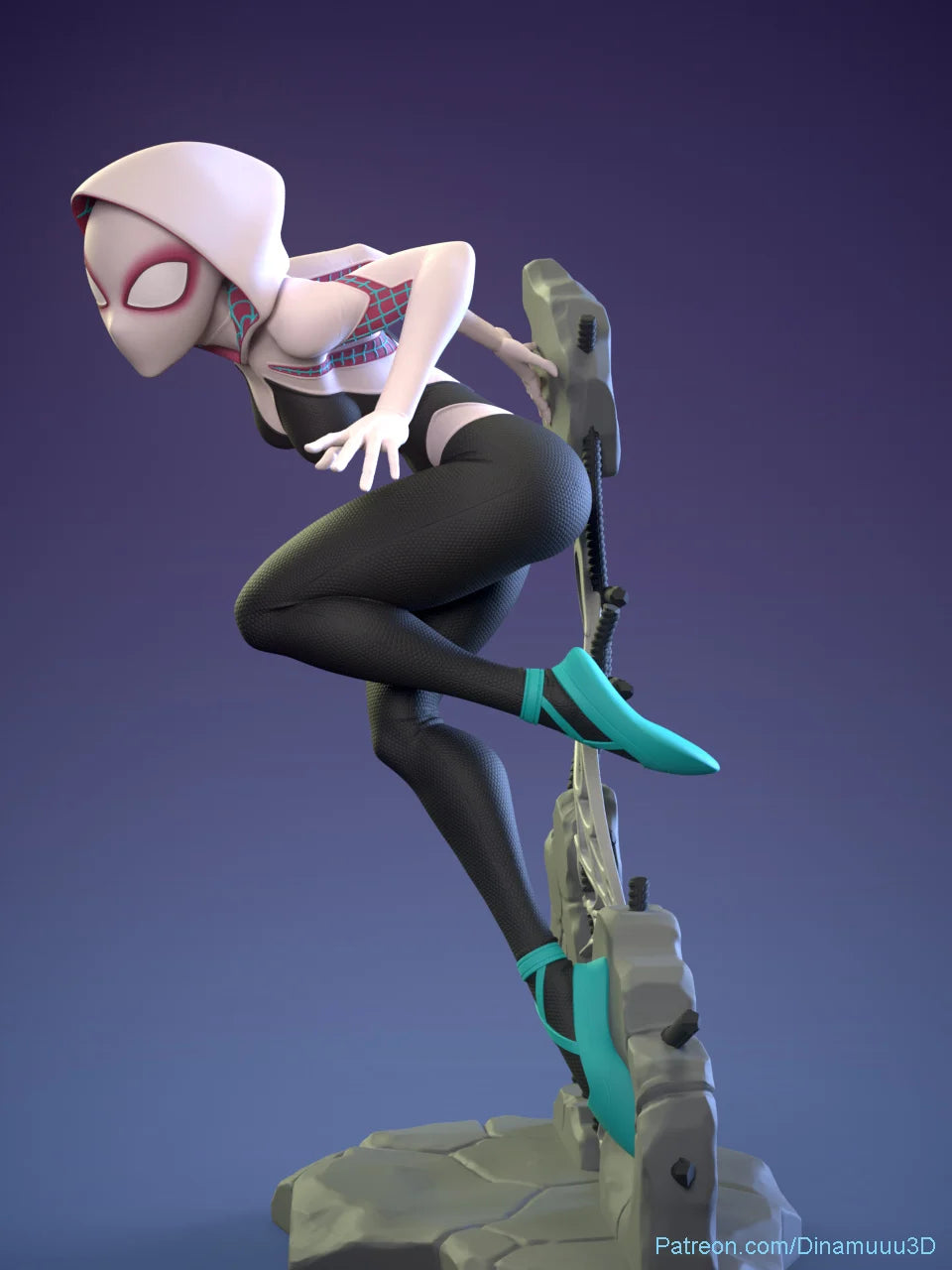 Gwen multiverse - diNamuuu3D Fanart sculpture