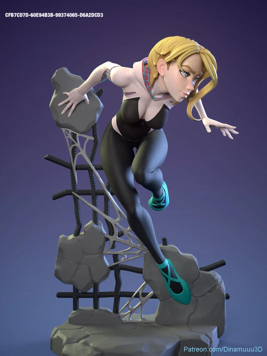 Gwen multiverse - diNamuuu3D Fanart sculpture