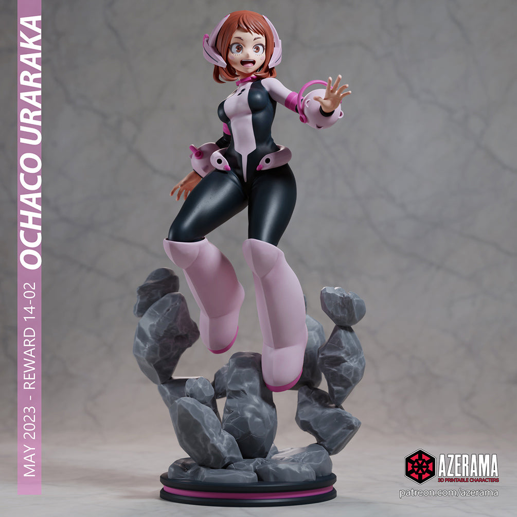 Ochaco Uraraka Figurine | 8-Inch SLA Resin Print | Fully Painted by Azerama | SFW & NSFW Versions