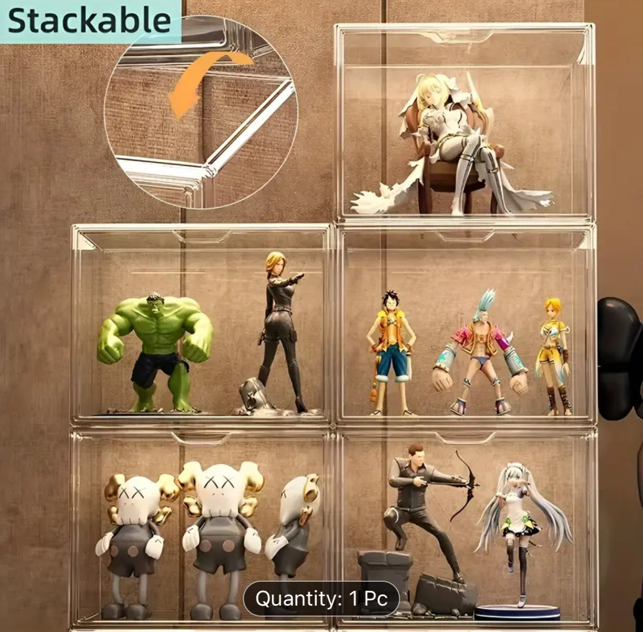 Stackable figurine Collectors box