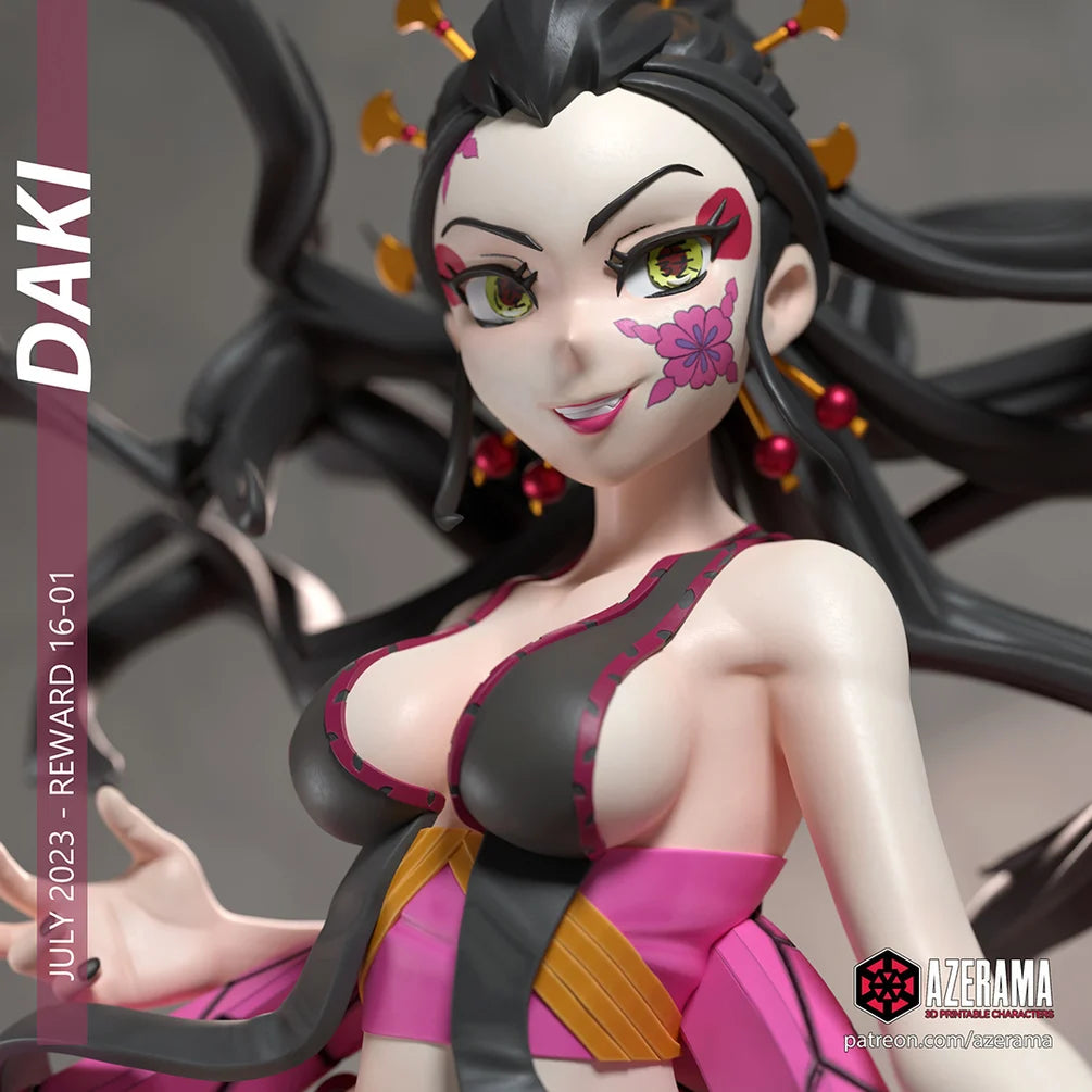 Daki Figurine | 8-Inch SLA Resin Print | Fully Painted by Azerama | SFW & NSFW Versions