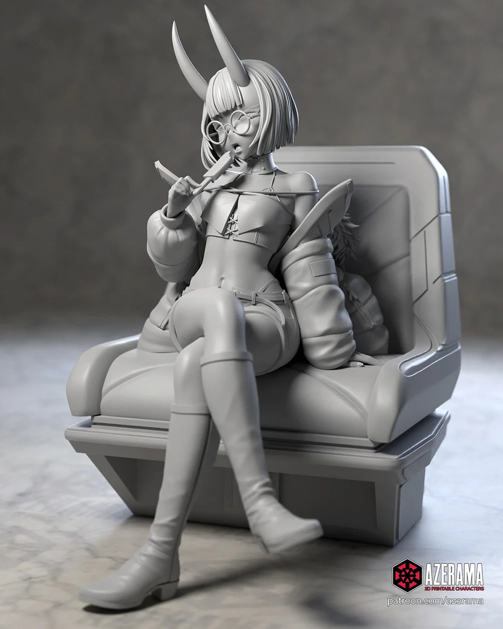 Shuten Douji Figurine | 8-Inch SLA Resin Print | Fully Painted by Azerama | SFW & NSFW Versions