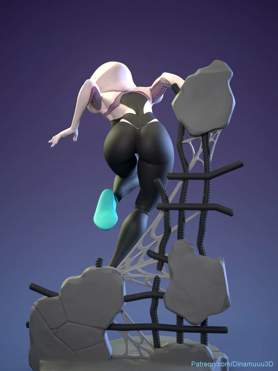 Gwen multiverse - diNamuuu3D Fanart sculpture