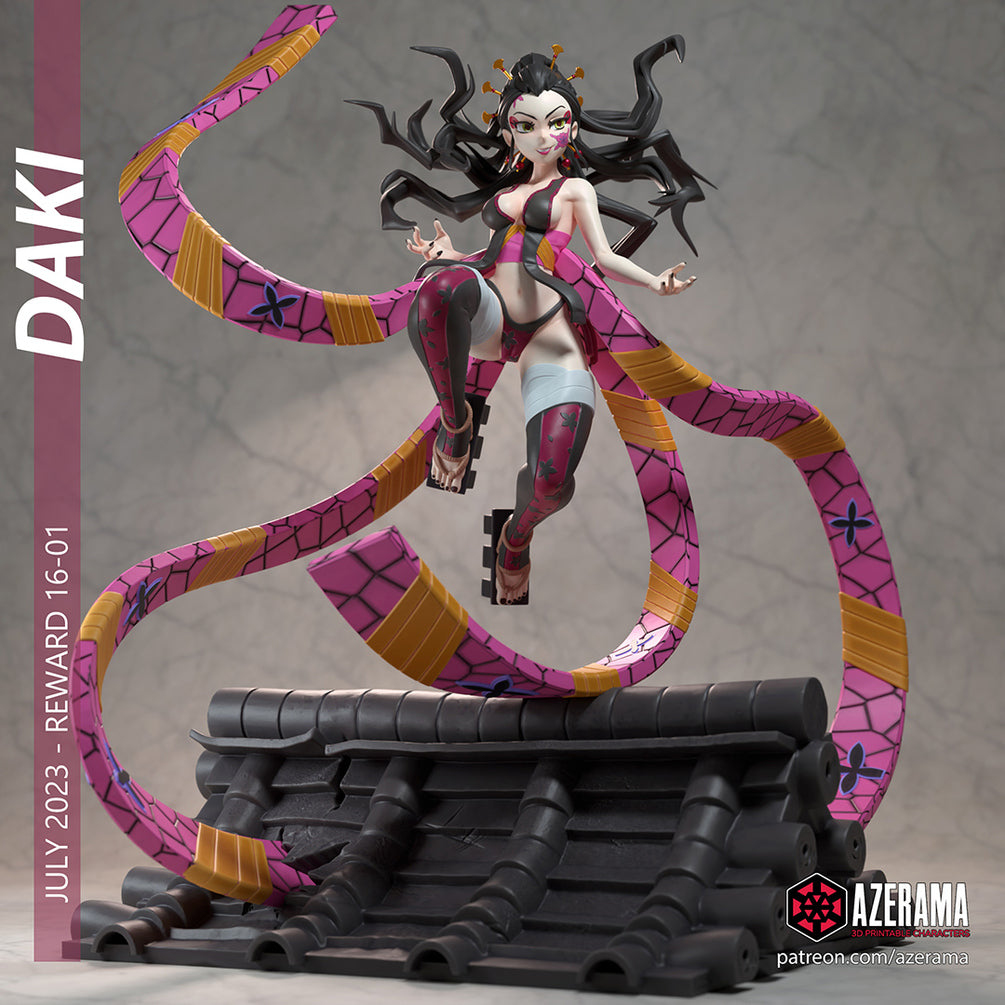 Daki Figurine | 8-Inch SLA Resin Print | Fully Painted by Azerama | SFW & NSFW Versions