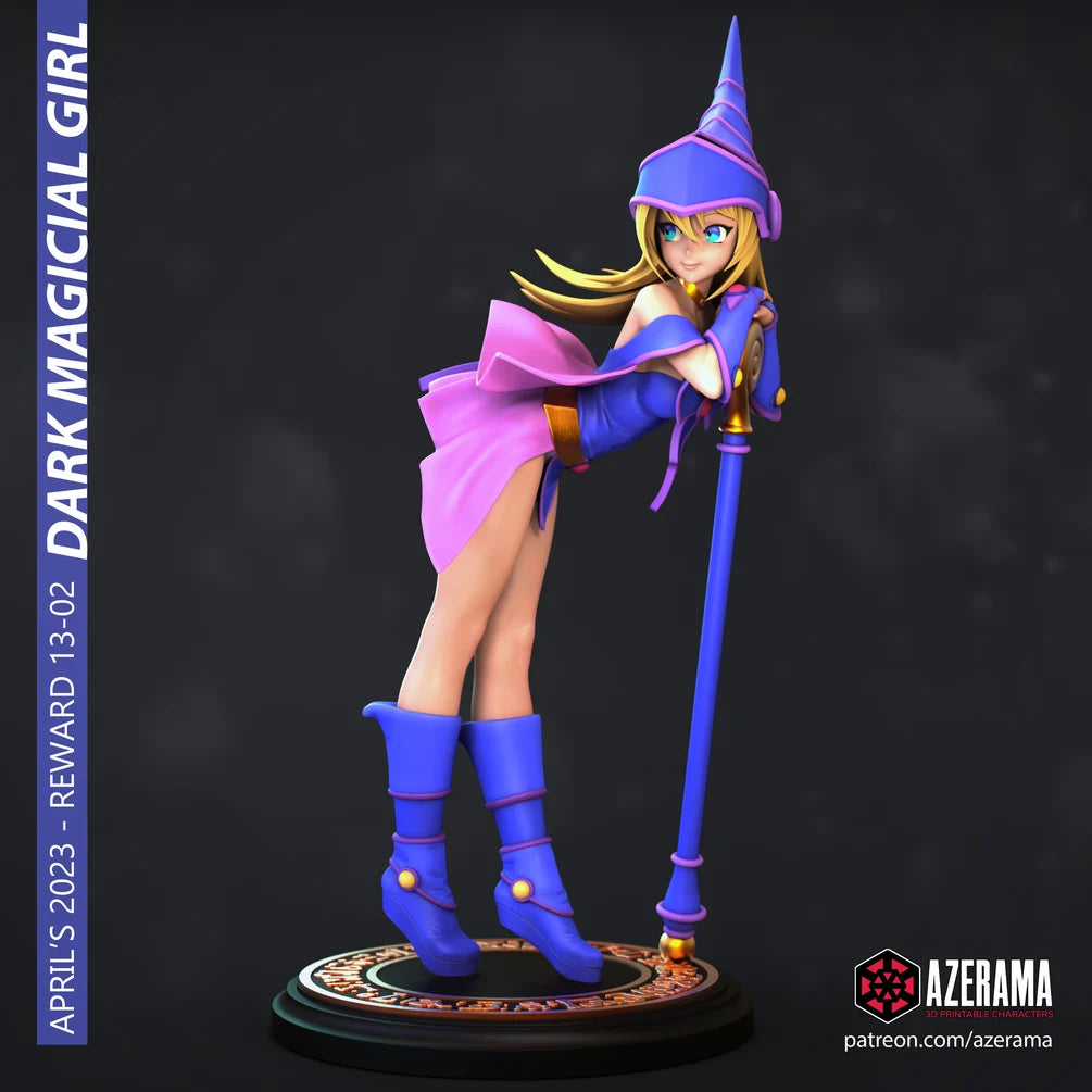 Dark Magician Girl Figurine | 8-Inch SLA Resin Print | Fully Painted by Azerama | SFW & NSFW Versions