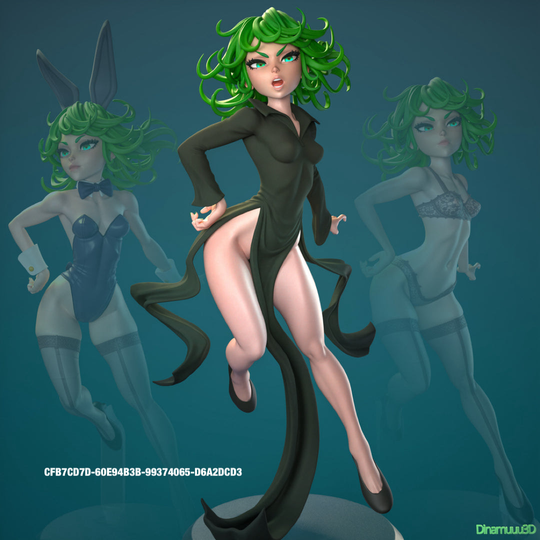 Tatsumaki - dinamuuu3D Fanart sculpture figurine