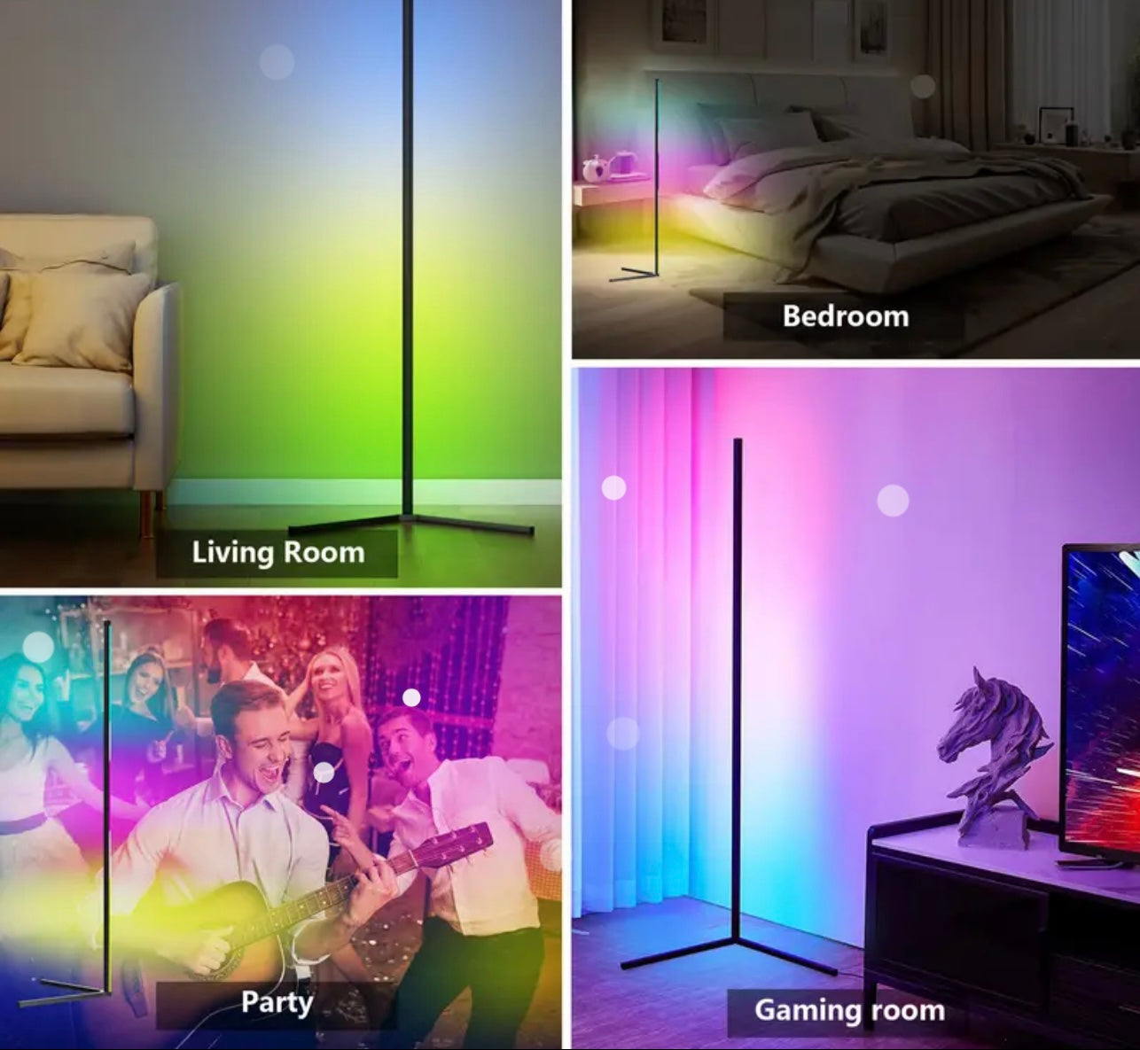 Multi-colored mood light for gaming room