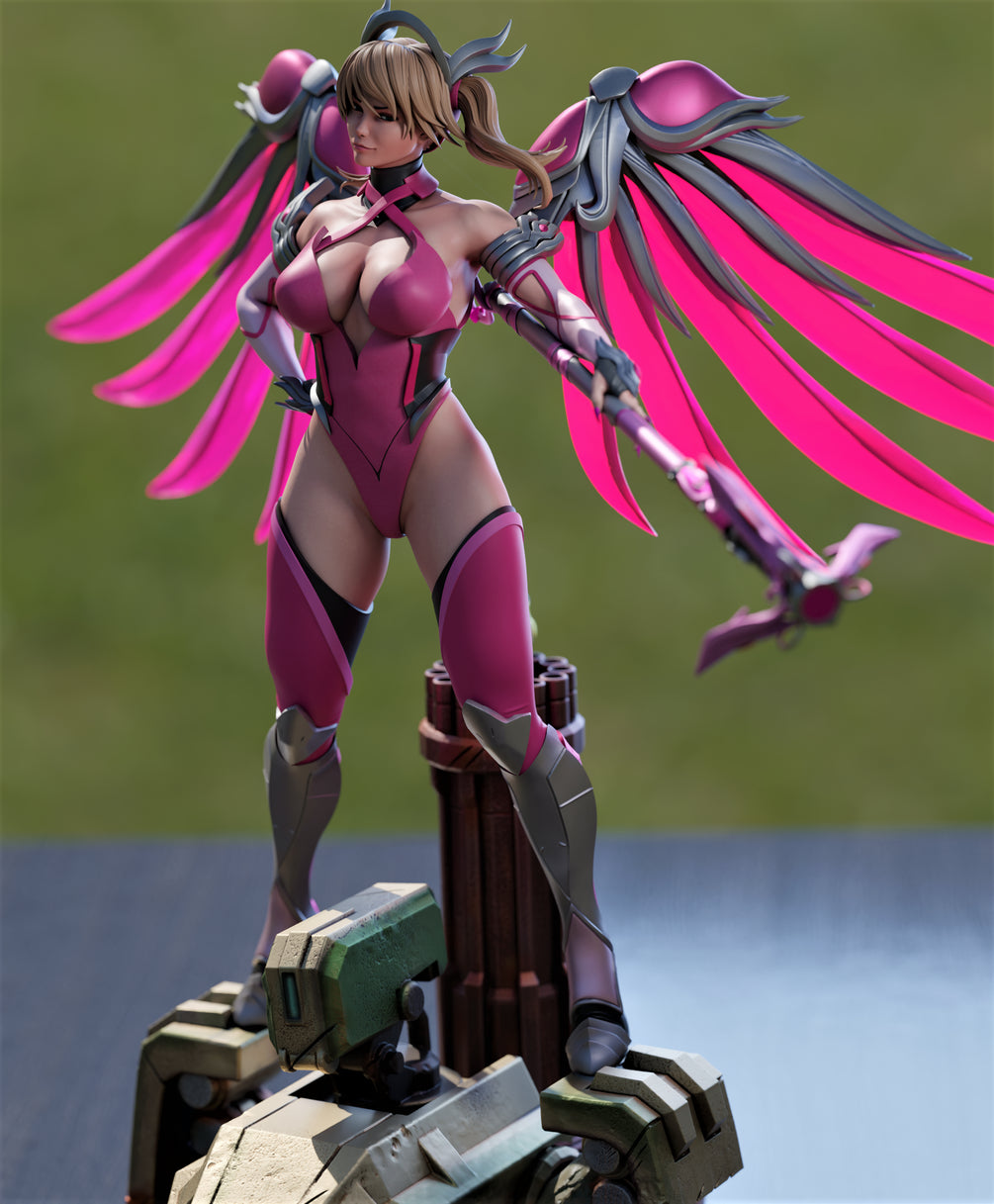 Mercy overwatch - Momoji3D SFW Fanart Print