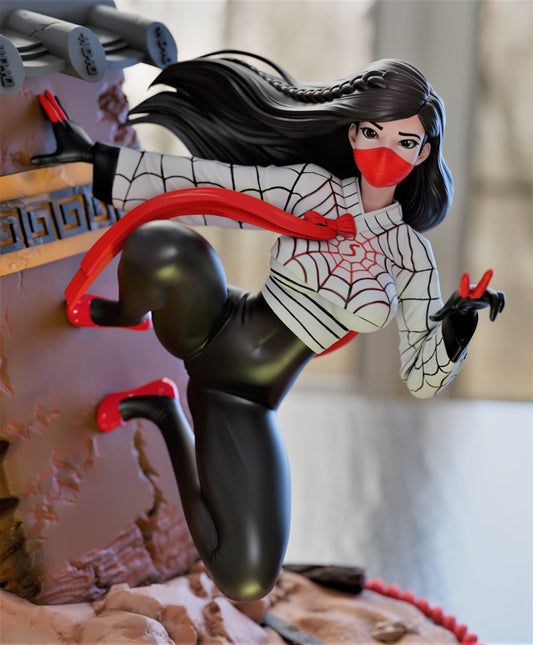 spider silk - momoji3D SFW & NSFW Fanart Print