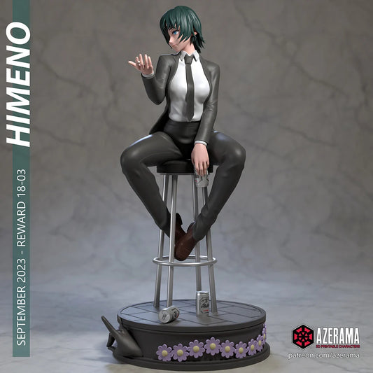 Himeno Figurine | 8-Inch SLA Resin Print | Fully Painted by Azerama | SFW & NSFW Versions