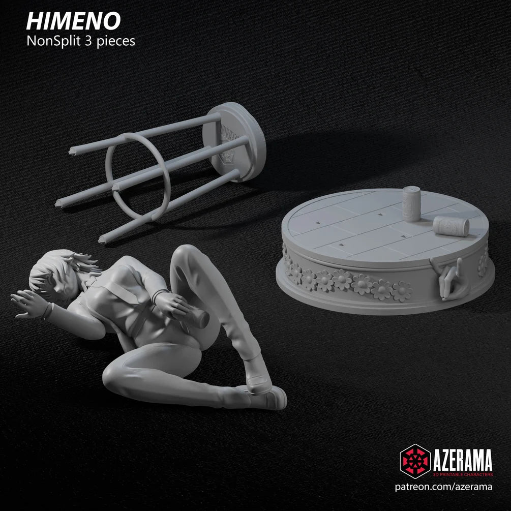 Himeno Figurine | 8-Inch SLA Resin Print | Fully Painted by Azerama | SFW & NSFW Versions