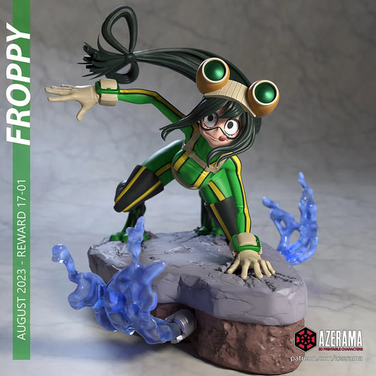 Froppy Figurine | 8-Inch SLA Resin Print | Fully Painted by Azerama | SFW Version