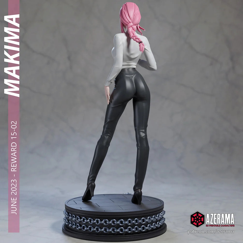 Makima Figurine | 8-Inch SLA Resin Print | Fully Painted by Azerama | SFW & NSFW Versions