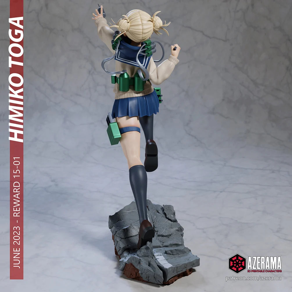 Himiko Toga Figurine | 8-Inch SLA Resin Print | Fully Painted by Azerama | SFW & NSFW Versions