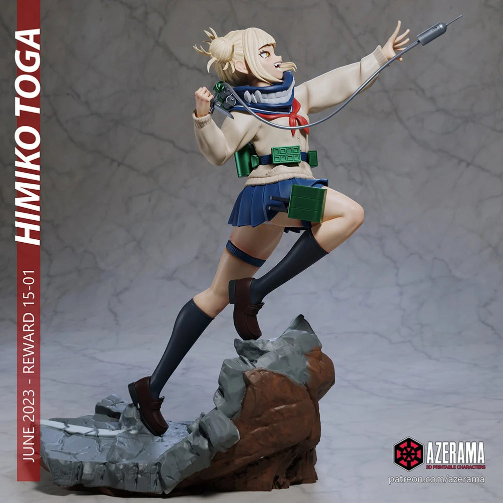 Himiko Toga Figurine | 8-Inch SLA Resin Print | Fully Painted by Azerama | SFW & NSFW Versions