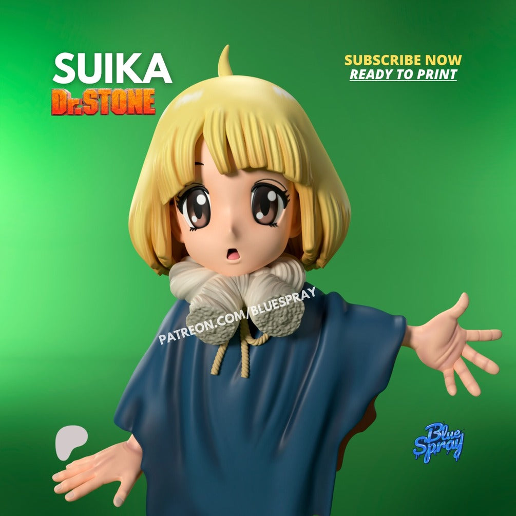 Suika Figurine | 8-Inch SLA Resin Sculpture | Fully Painted by BlueSpray3D