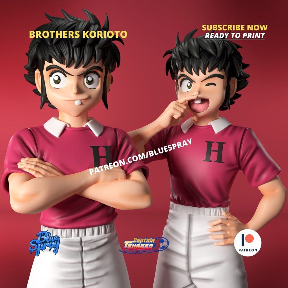 Brothers Korioto Figurine | 8-Inch SLA Resin Sculpture | Fully Painted by BlueSpray3D