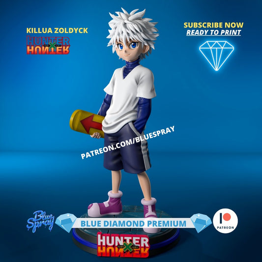 Killua Zoldyck Figurine | 8-Inch SLA Resin Sculpture | Fully Painted by BlueSpray3D