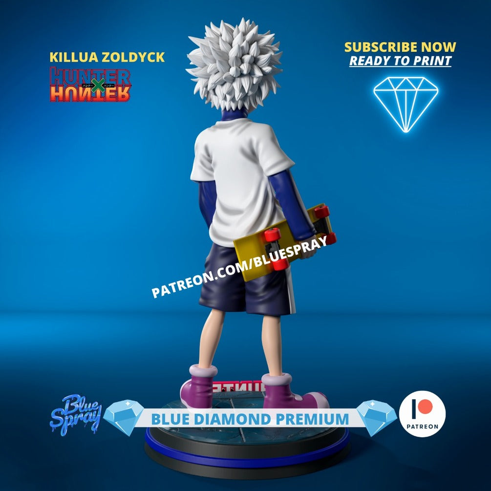 Killua Zoldyck Figurine | 8-Inch SLA Resin Sculpture | Fully Painted by BlueSpray3D