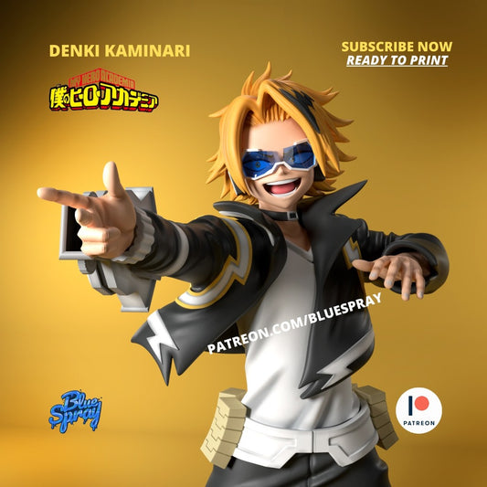 Denki Kaminari Figurine | 8-Inch SLA Resin Sculpture | Fully Painted by BlueSpray3D