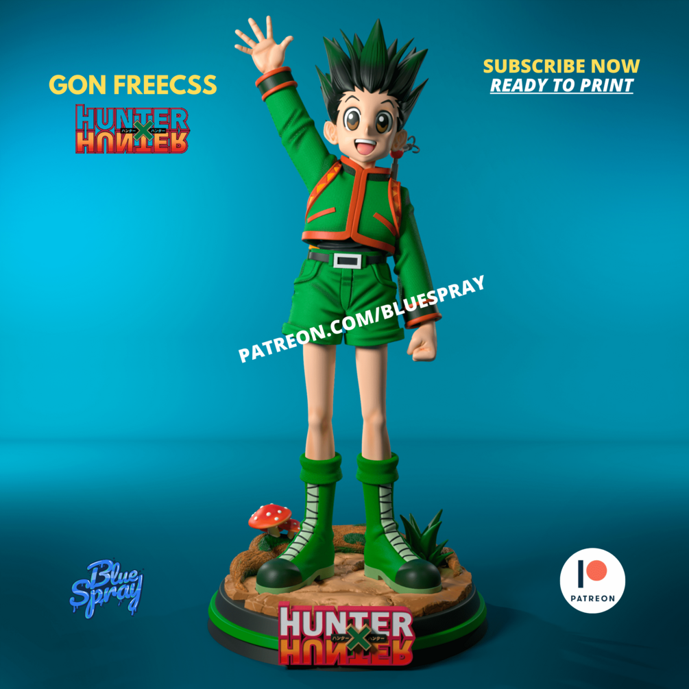 Gon Freecss Figurine | 8-Inch SLA Resin Sculpture | Fully Painted by BlueSpray3D