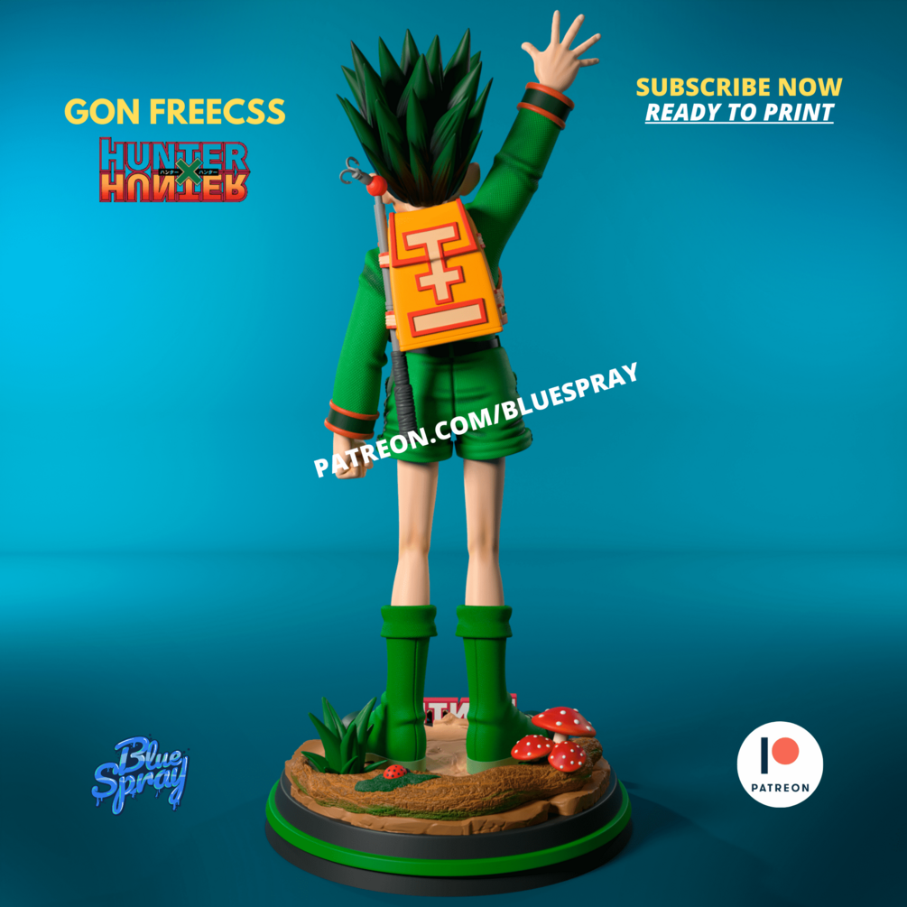 Gon Freecss Figurine | 8-Inch SLA Resin Sculpture | Fully Painted by BlueSpray3D