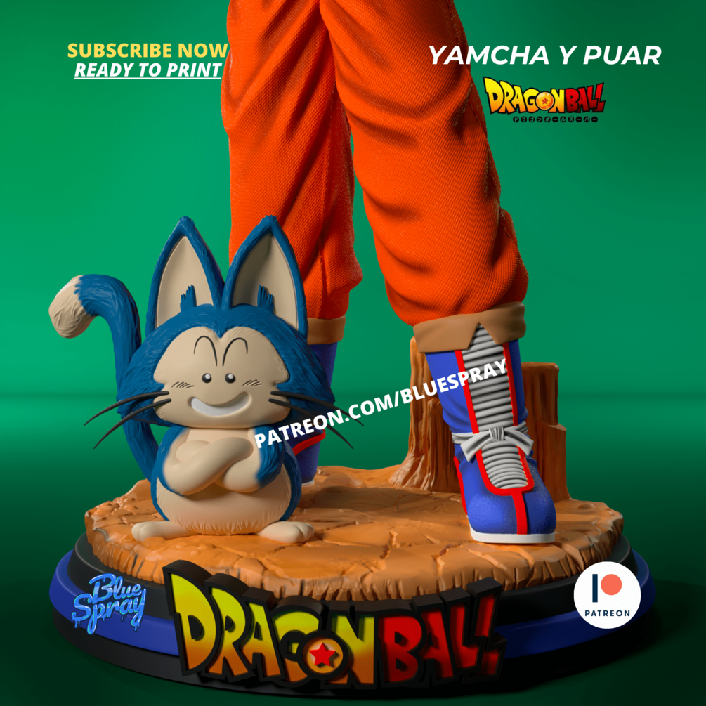 Yamcha Figurine | 8-Inch SLA Resin Sculpture | Fully Painted by BlueSpray3D