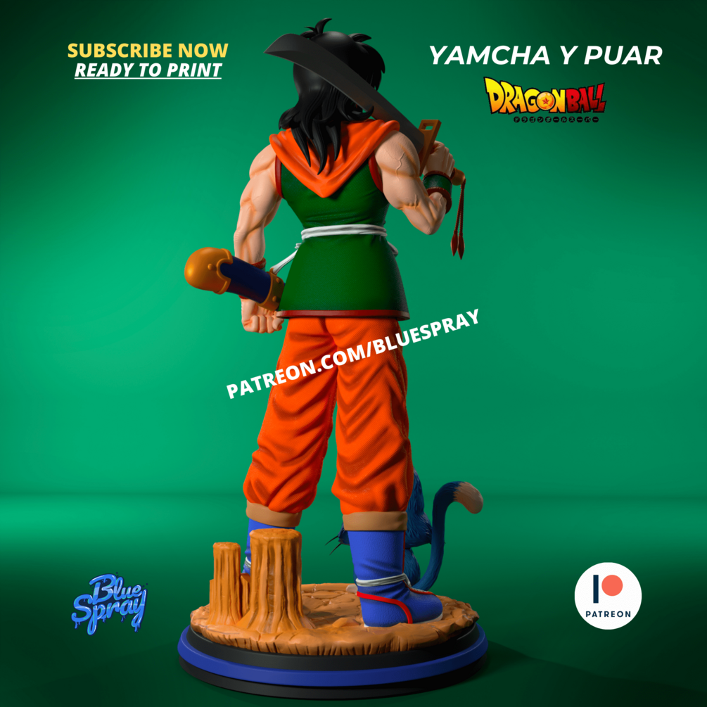 Yamcha Figurine | 8-Inch SLA Resin Sculpture | Fully Painted by BlueSpray3D