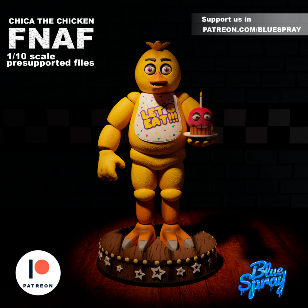 Chica FNAF - BlueSpray 8 inch Resin Sculpture figurine