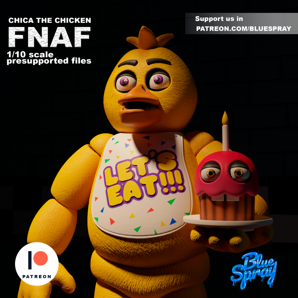 Chica FNAF - BlueSpray 8 inch Resin Sculpture figurine