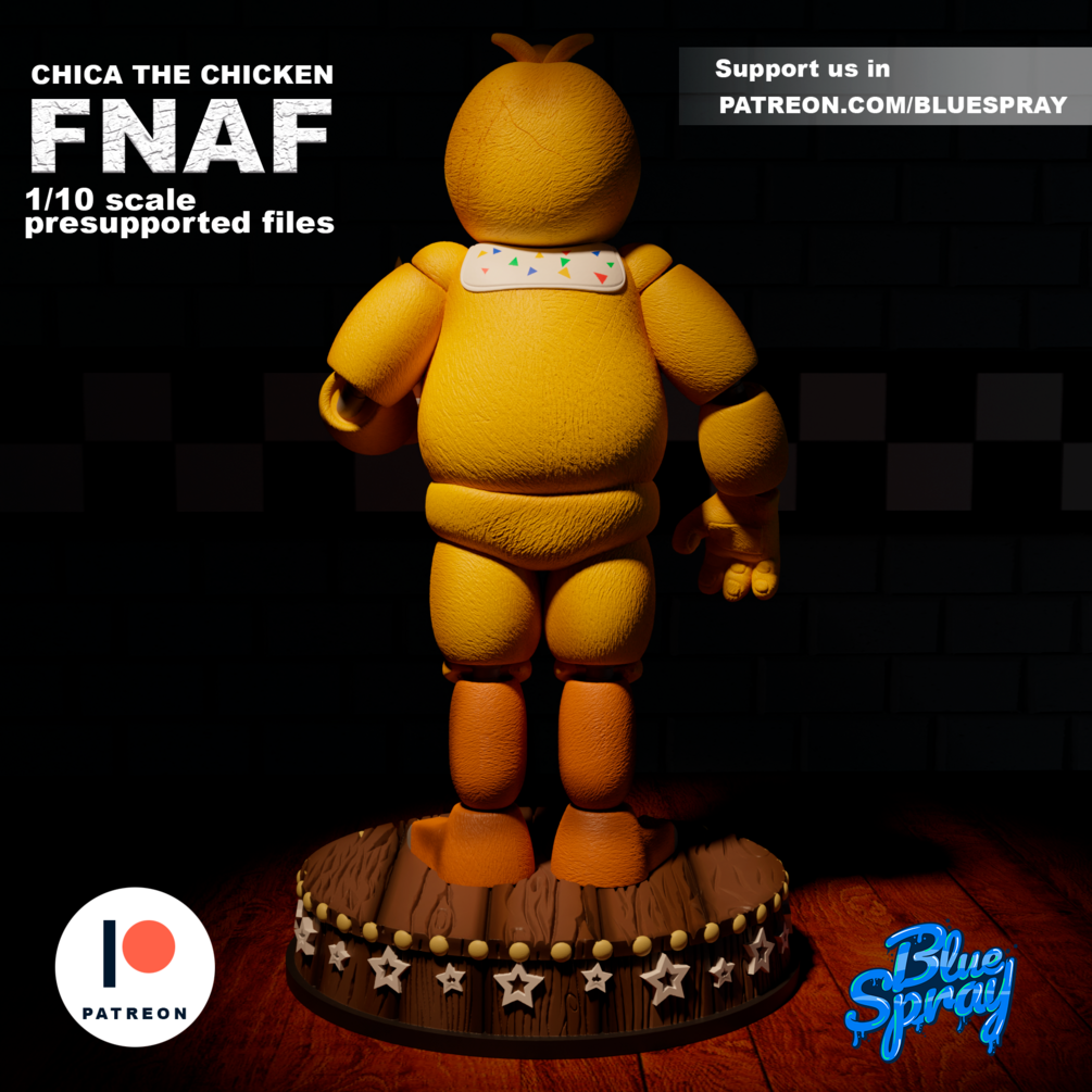 Chica FNAF - BlueSpray 8 inch Resin Sculpture figurine