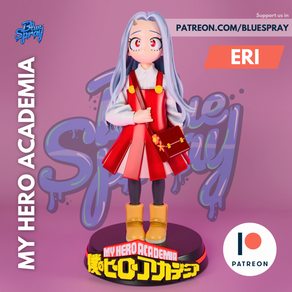 Eri 8-Inch SLA Resin Sculpture by BlueSpray3D | Fully Painted *My Hero Academia* Figurine