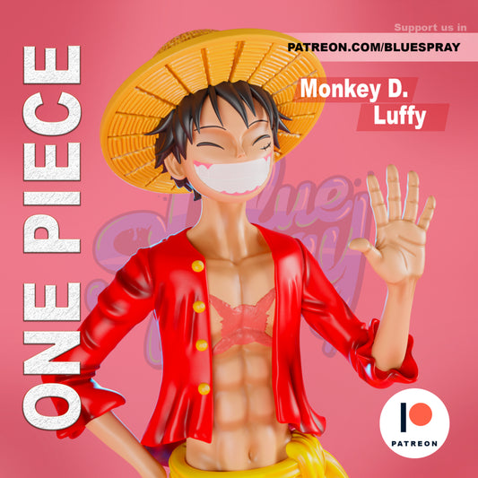 Monkey D. Luffy 8-Inch SLA Resin Sculpture by BlueSpray3D | Fully Painted *One Piece* Figurine