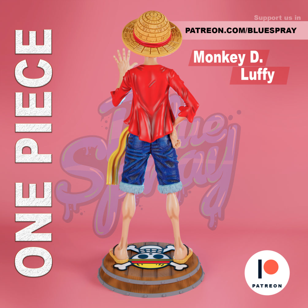 Monkey D. Luffy 8-Inch SLA Resin Sculpture by BlueSpray3D | Fully Painted *One Piece* Figurine