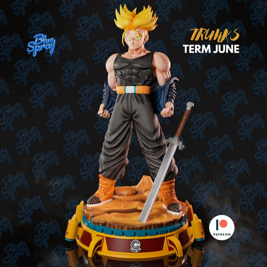 Super saiyan trunks - BlueSpray3D 8 inch Resin Figurine