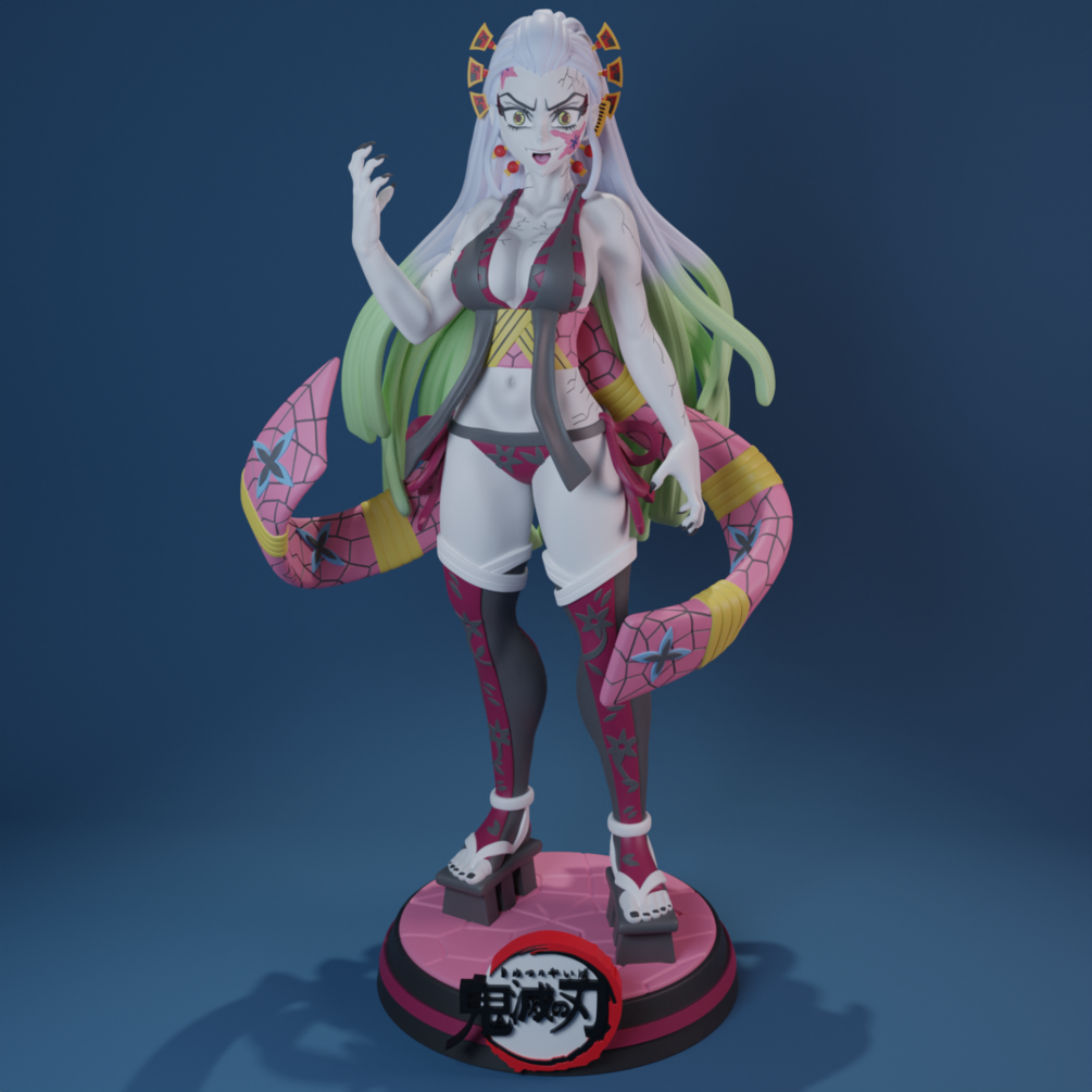 Daki 8-Inch SLA Resin Sculpture by BlueSpray3D | Fully Painted *Demon Slayer* Figurine