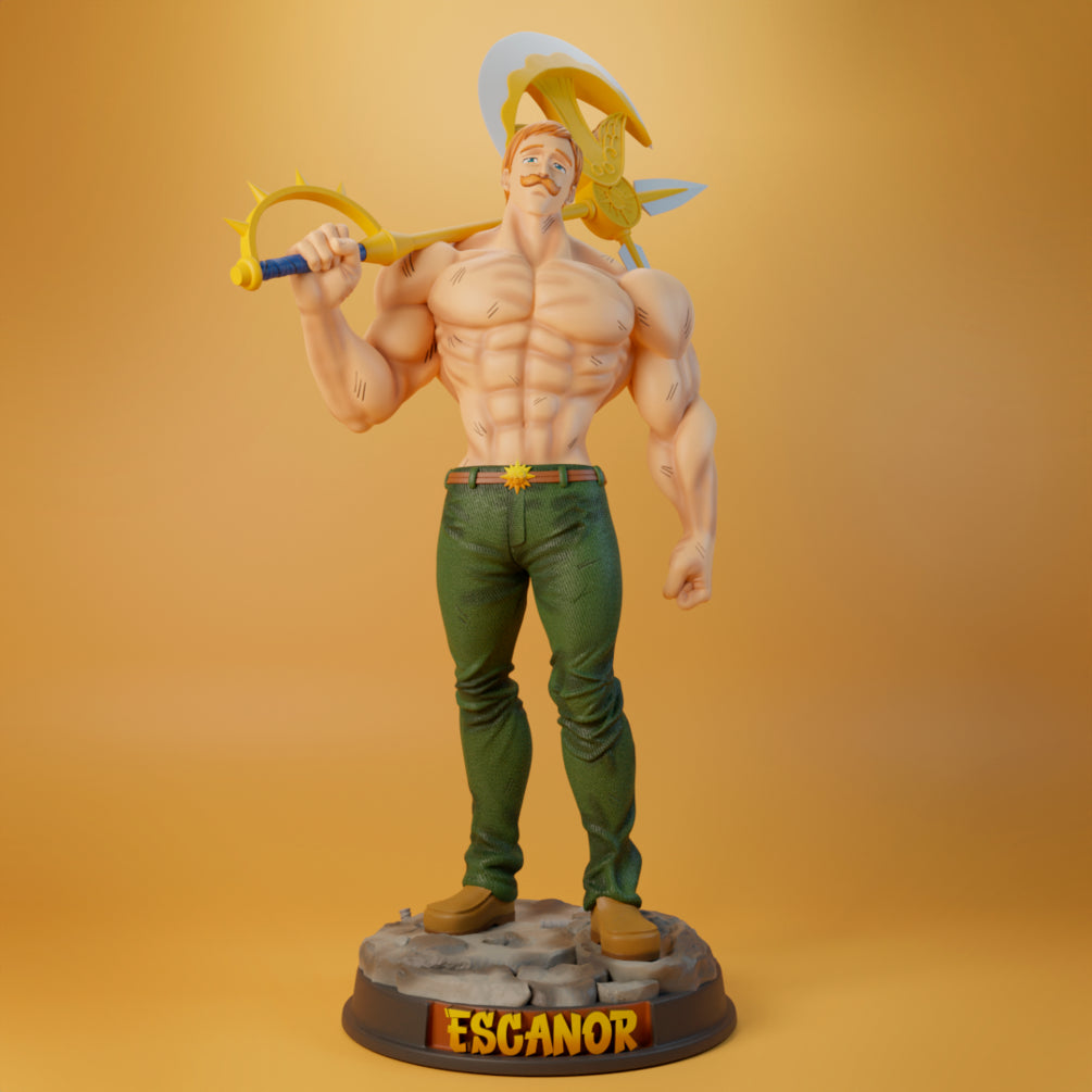 Escanor 8-Inch SLA Resin Sculpture by BlueSpray3D | Fully Painted *The Seven Deadly Sins* Figurine